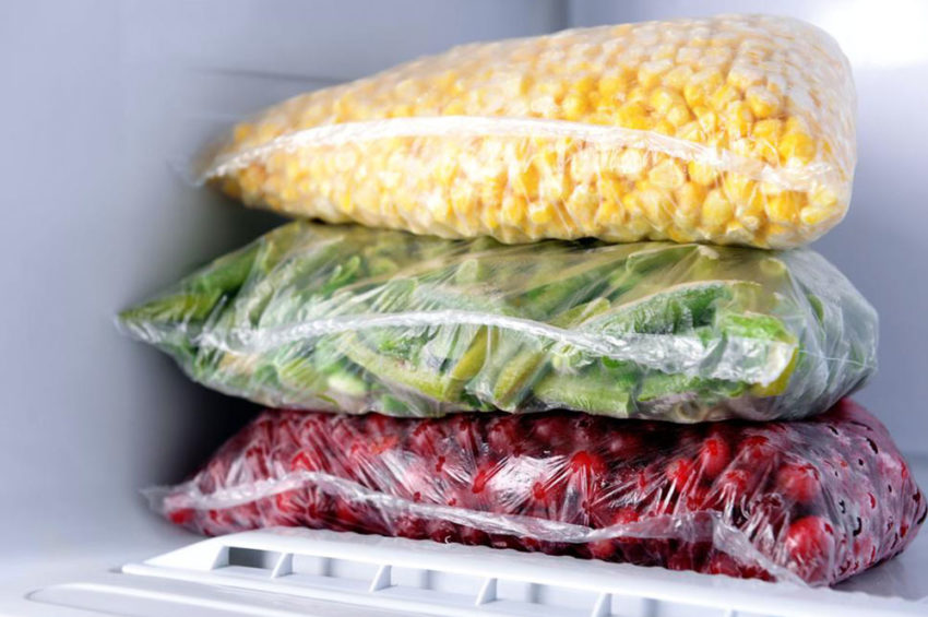 Three ways of freezing corn